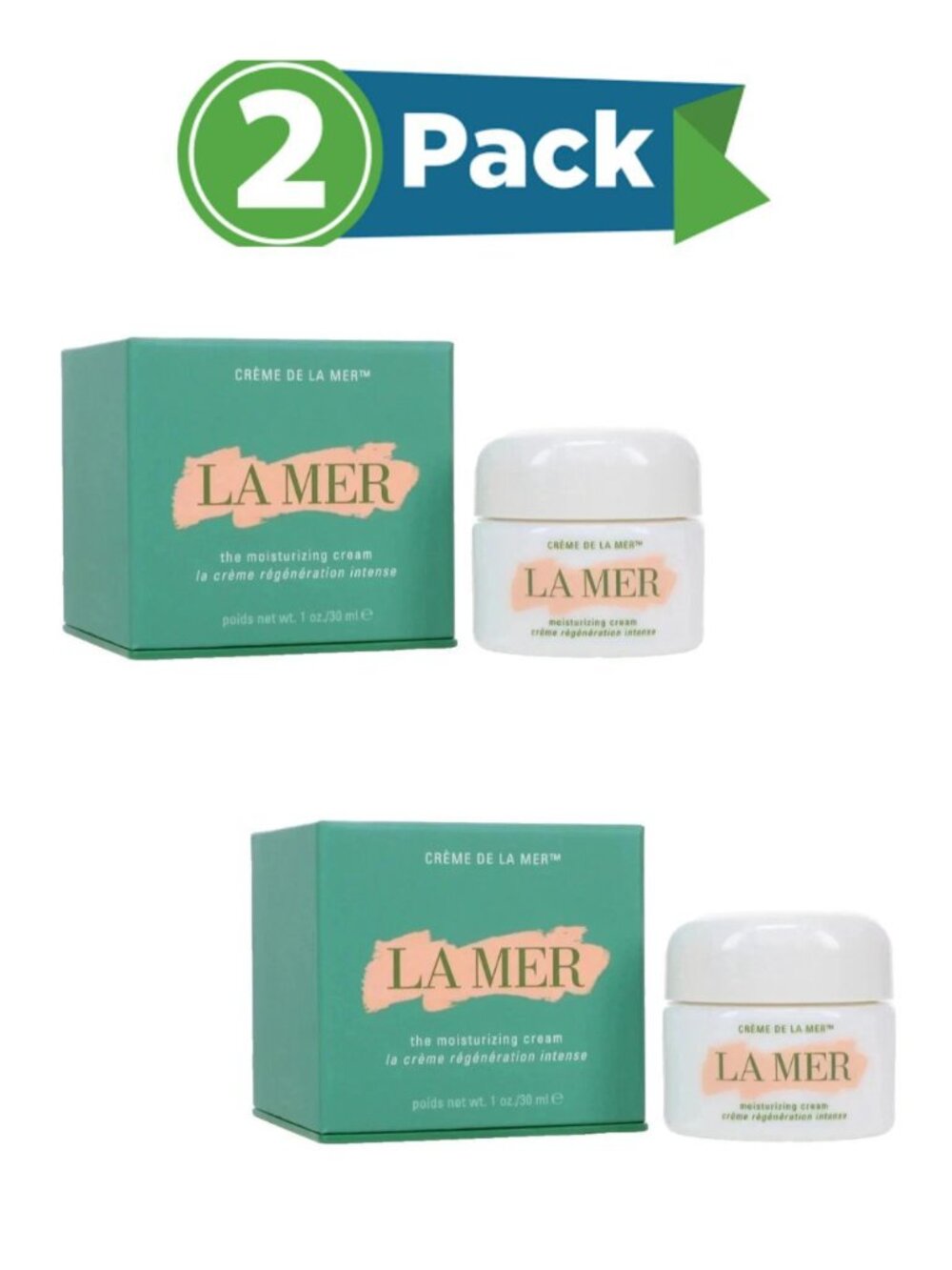 La Mer The Moisturizing Cream 1 Oz / 30mL (pack of 2)